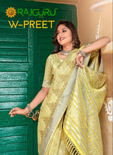 Rathotsav Sarees with Linen blend elegance and comfort, offering a lightweight and breathable fabric